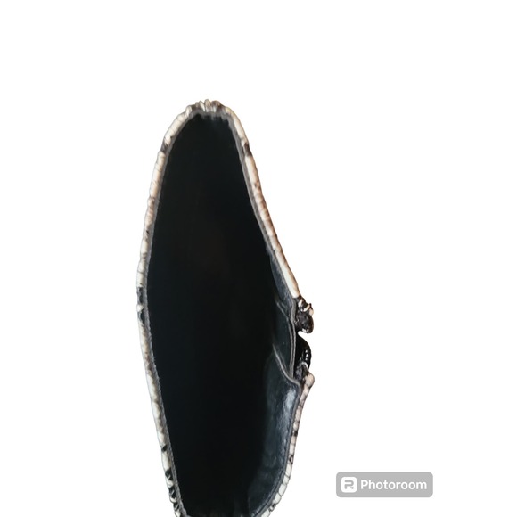 NWOT Francesca Snake Print Ankle Boot Heels Side Zipper - Picture 5 of 8